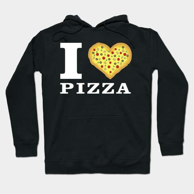 I Love Pizza - Funny Hoodie by DesignWood Atelier